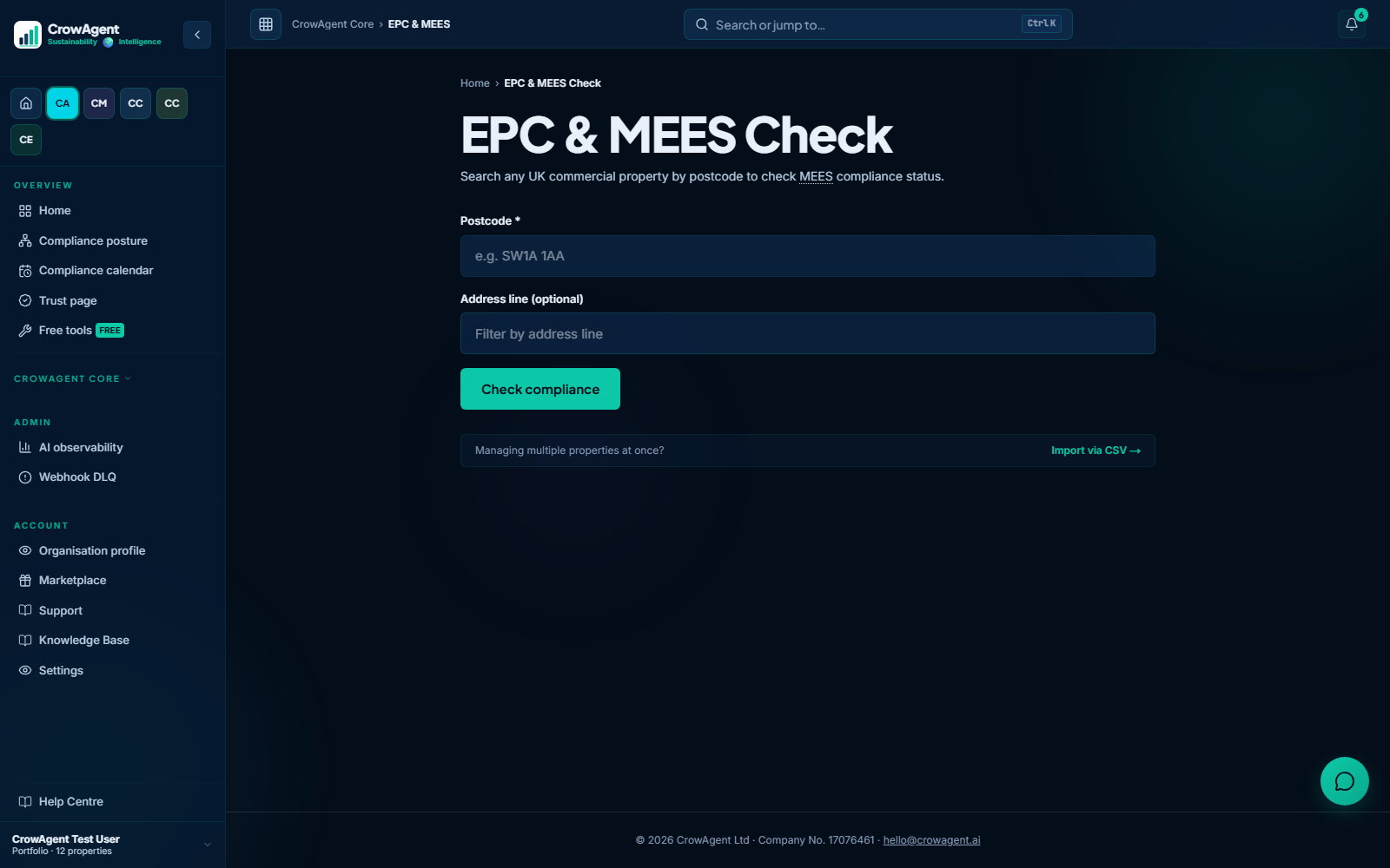 CrowAgent Core EPC and MEES check